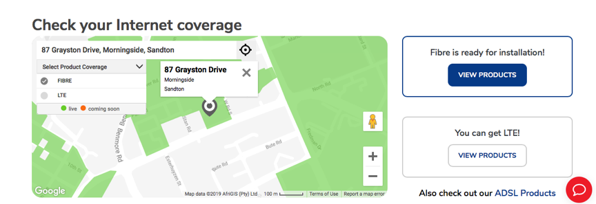 Check Internet Coverage By Address How To Check Coverage For Fibre Or Lte Products | Mweb - Help Centre - Mweb