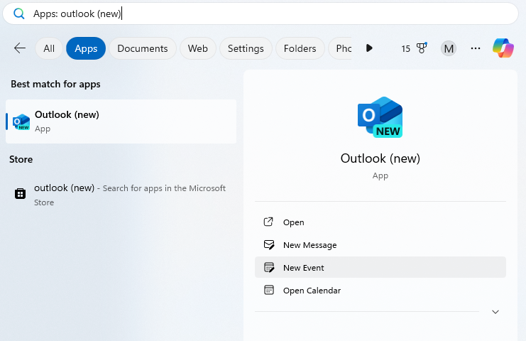 opening new windows app